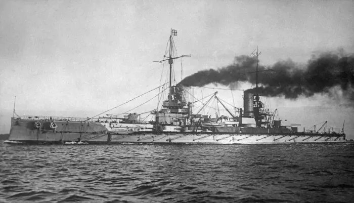 Framed Print : Imperial German Navy Battleship SMS Grosser Kurfurst circa 1918