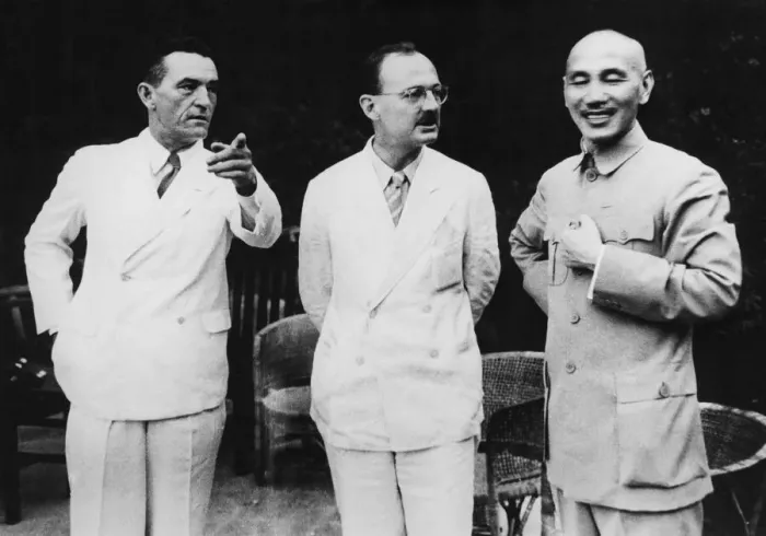 Framed Print : Two important Americans in China talk with Chiang at a Chung Ping tea Colonel Claire L Framed Print : Two important Americans in China talk with Chiang at a Chung Ping tea Colonel Claire L