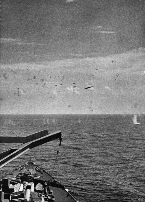 Framed Print : An important British convoy was recently attacked in the Mediterranean by Italian
