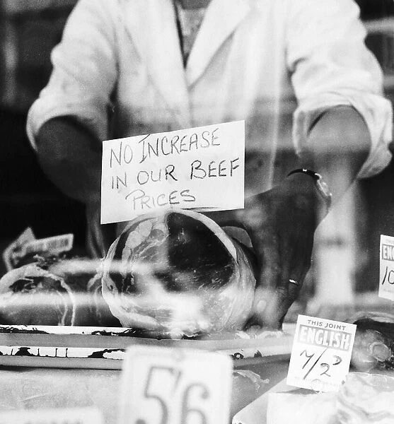 No increases in our beef prices circa 1950