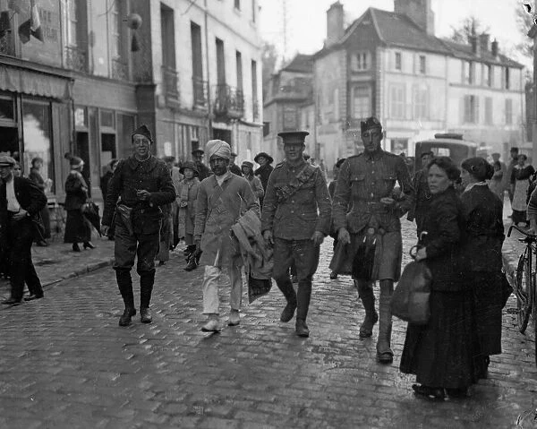 Indian and British officers seen here in Orleans September 24 1914