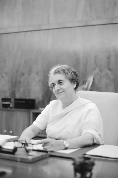 Framed Print : Indian Prime Minister Indira Gandhi seen here in here office in the Parliament building Framed Print : Indian Prime Minister Indira Gandhi seen here in here office in the Parliament building