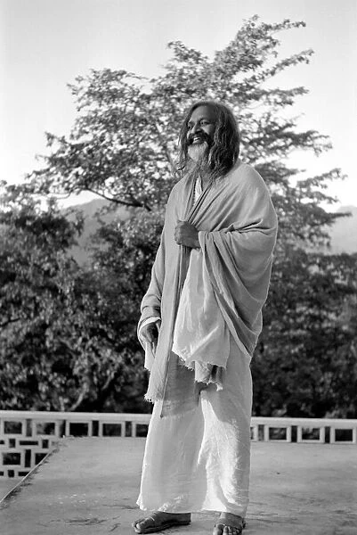 Indian religious spiritual leader Maharishi Mahesh Yogi. February 1968 Y01671