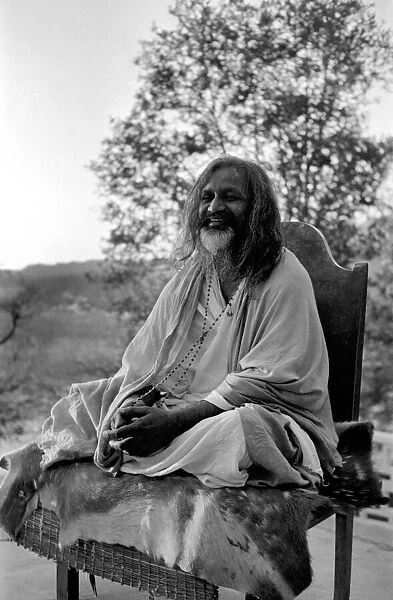 Indian religious spiritual leader Maharishi Mahesh Yogi. February 1968 Y01671-008