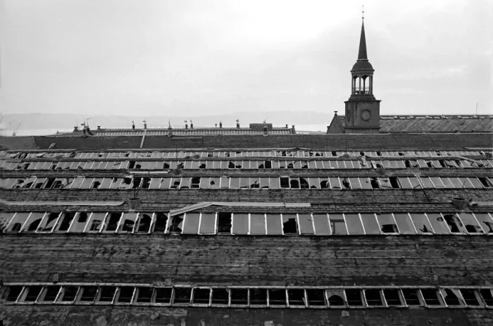 Framed Print : Industrial Decay: The site of the Baxter Brothers factory in Dundee which is to be Framed Print : Industrial Decay: The site of the Baxter Brothers factory in Dundee which is to be