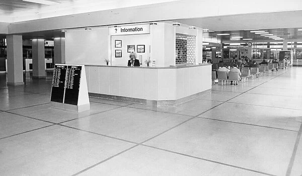 Information desk at Teesside Airport 10th April 1985