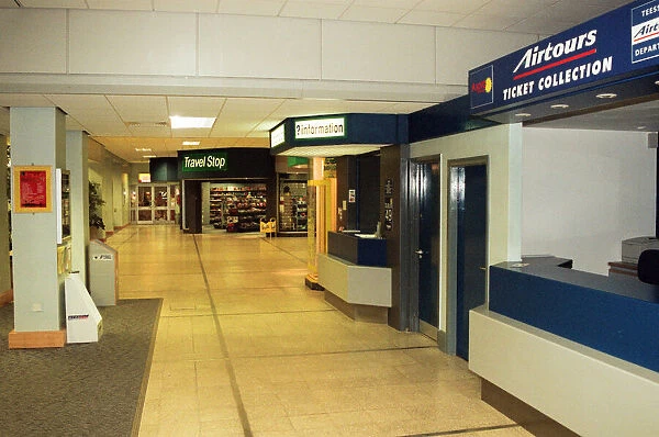 Information desk at Teesside Airport 17th November 1997