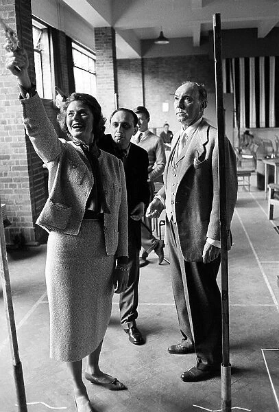 Ingrid Bergman actress May 1962 rehearsing for a TV play with Ralph Richardson