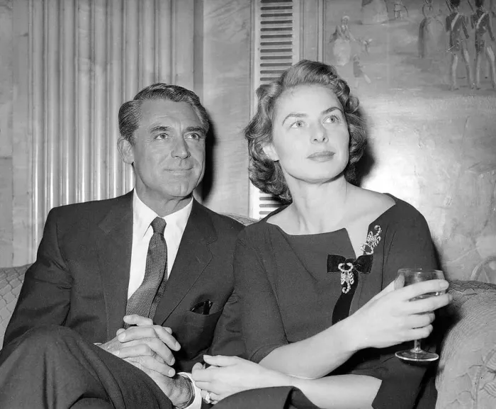Framed Print : Ingrid Bergman November1957 London with Cary Grant Framed Print : Ingrid Bergman November1957 London with Cary Grant