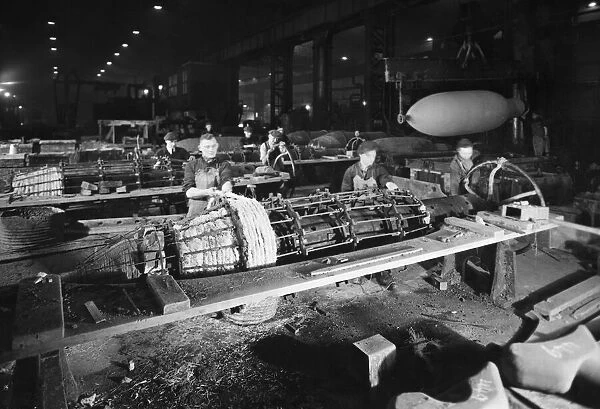 The initial stage of production of a British ten-ton bomb