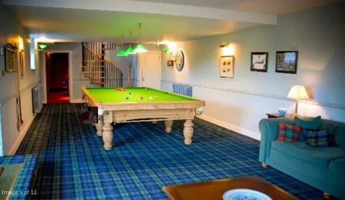 Framed Print : Inside Lorraine Kellys old Blairgowrie home snooker table Framed Print : Inside Lorraine Kellys old Blairgowrie home snooker table