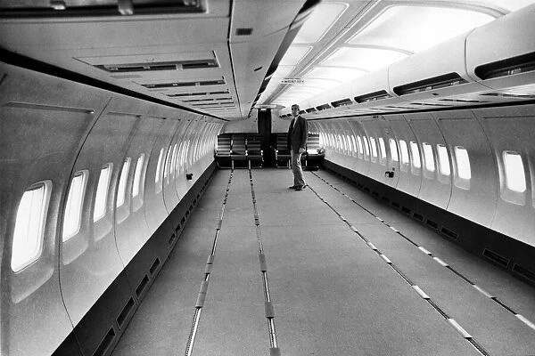 Inside the new Dan-Air Boeing 737 at Newcastle Airport. 04  /  05  /  1985 (circa