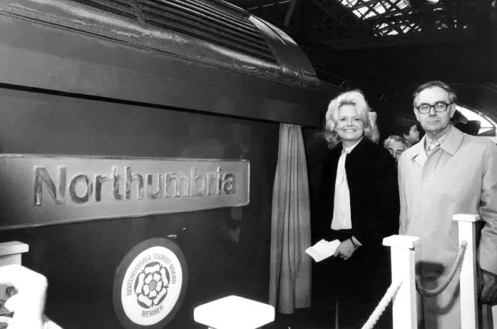 Framed Print : An Inter-City locomotive was christened Northumbria at a special platform ceremony