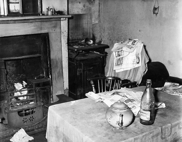 The Interior of slum housing in an area of Newcastle