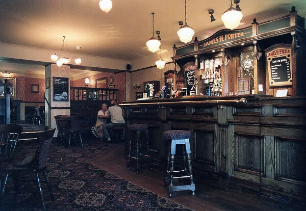 The interior of the Spring Gardens public house, North Shields. 7th July 1997