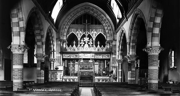 Interior of St Andrews Church, Uxbridge, London April 1932