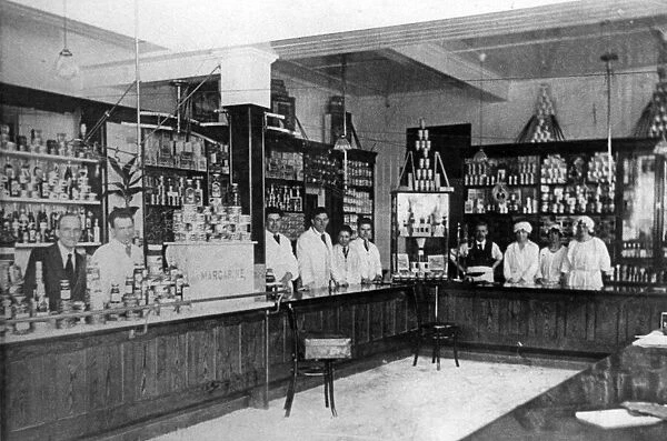 Interior view of Annfield Plain Co-op and grocery department staff