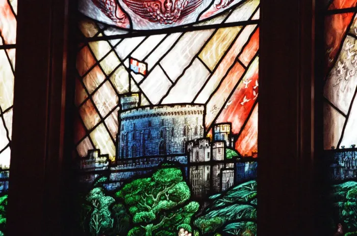 Framed Print : Interior view of Windsor Castle showing restoration after it was damaged by fire in 1992 Framed Print : Interior view of Windsor Castle showing restoration after it was damaged by fire in 1992