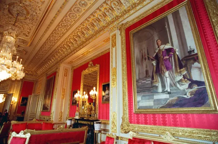 Framed Print : Interior view of Windsor Castle showing restoration after it was damaged by fire in 1992 Framed Print : Interior view of Windsor Castle showing restoration after it was damaged by fire in 1992