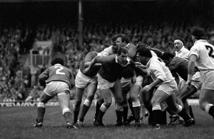 Framed Print : International Rugby Union. England v. Wales. January 1986 PR-04-084