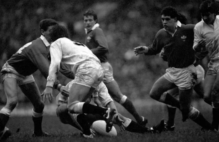 Framed Print : International Rugby Union. England v. Wales. January 1986 PR-04-030 Framed Print : International Rugby Union. England v. Wales. January 1986 PR-04-030