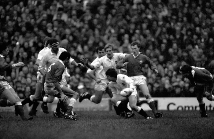 Framed Print : International Rugby Union. England v. Wales. January 1986 PR-04-035