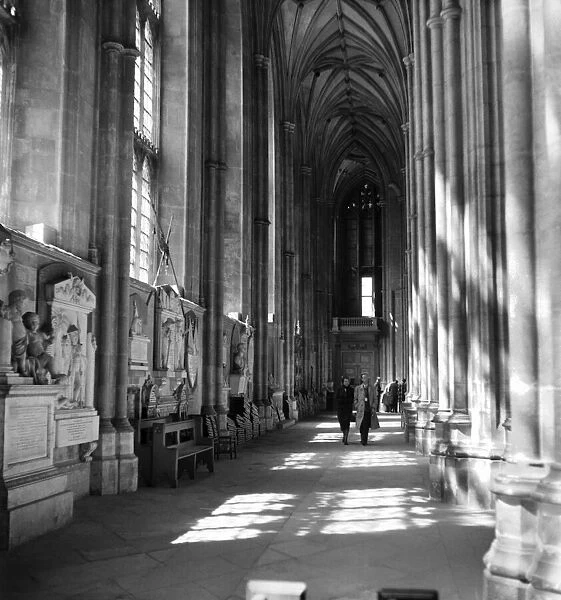Interor of Canterbury Cathedral. May 1953 D2544