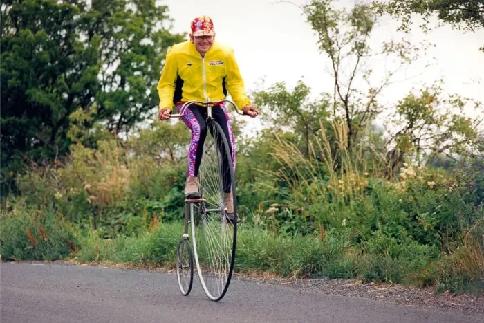 Framed Print : An intrepid cycling fan set out yesterday to pedal 100 miles in a coast-to-coast marathon Framed Print : An intrepid cycling fan set out yesterday to pedal 100 miles in a coast-to-coast marathon
