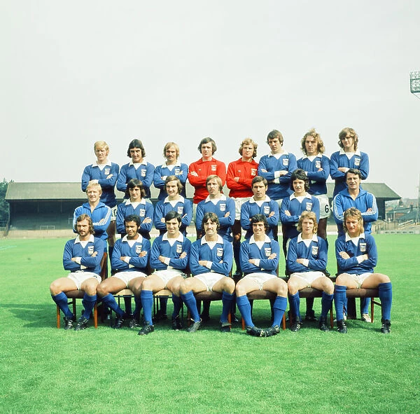 Ipswich Town, Football Team, August 1974. Back Row (left to right) Geoff Hammond