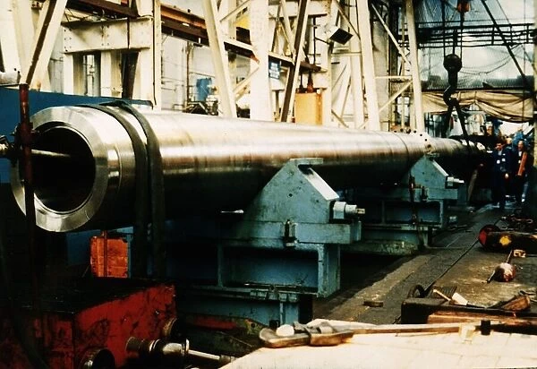 The Iraqi Super Gun seen here being forged at a West Midlands factory