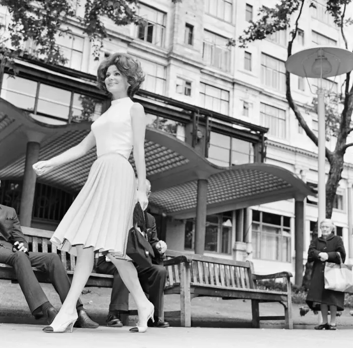 Framed Print : Irina Demick, french actress, in the UK to start work on new film