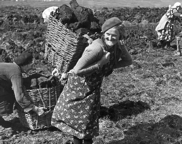Irish peat cutters on Achill Island County Mayo, Ireland New use for peat