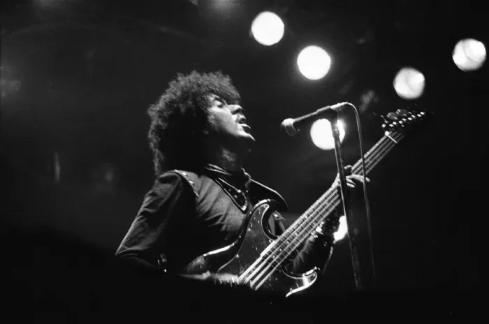 Framed Print : Irish rock group Thin Lizzy performing on stage on Sunday night at the Reading Festival Framed Print : Irish rock group Thin Lizzy performing on stage on Sunday night at the Reading Festival