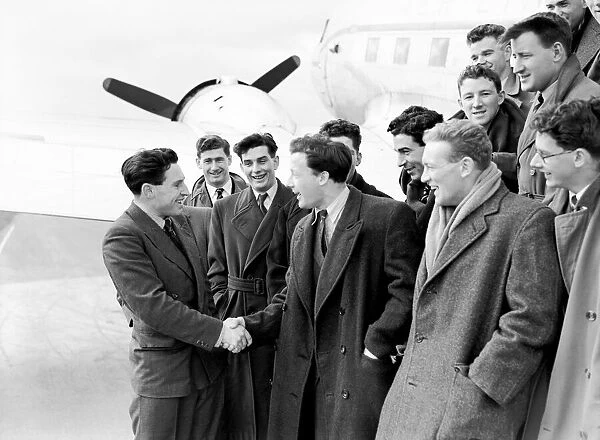 The Irish team seen here arriving at Cardiff Airport for their Five Nations match against