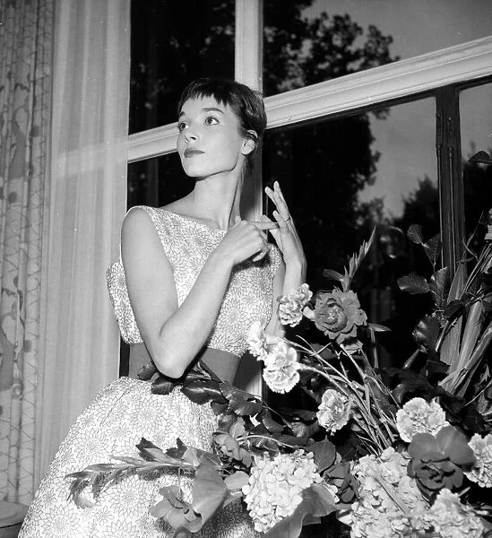 Italian actress Elsa Martinelli pictured at The Savoy Hotel in London July 1957