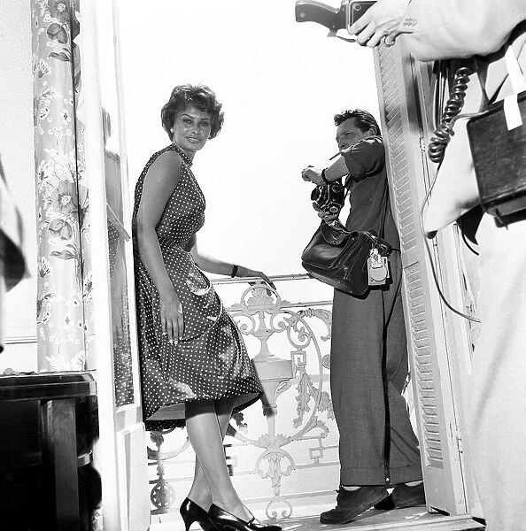 Italian actress Sophia Loren at Cannes film festival May 1958