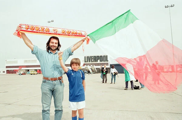 Italian Football Fans arrive at Liverpool Airport, 14th June 1996