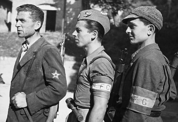 Italian partisans in the town of Urbine. 9th September 1944