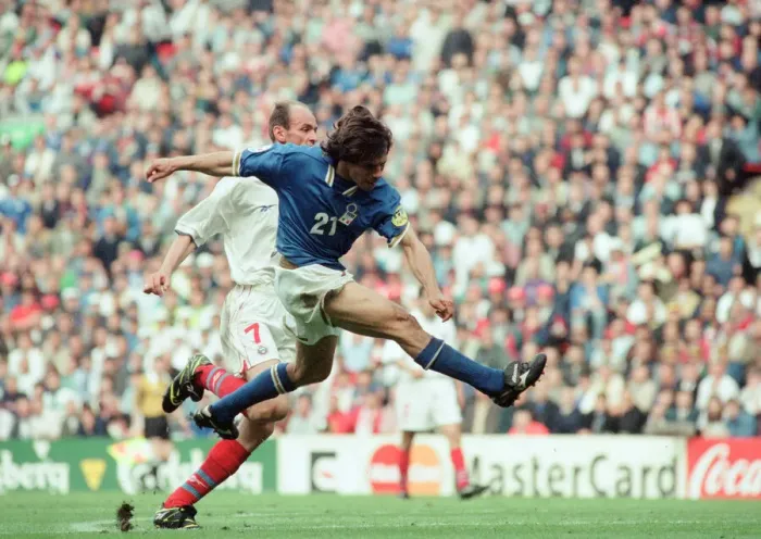 Framed Print : Italy 2-1 Russia, Euro 1996 Group C match at Anfield. Liverpool, Tuesday 11th June 1996 Framed Print : Italy 2-1 Russia, Euro 1996 Group C match at Anfield. Liverpool, Tuesday 11th June 1996