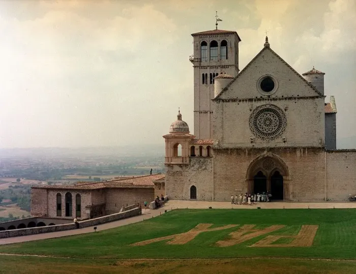 Framed Print : Italy Assisi front entrance to the Church of Saint Francis Framed Print : Italy Assisi front entrance to the Church of Saint Francis