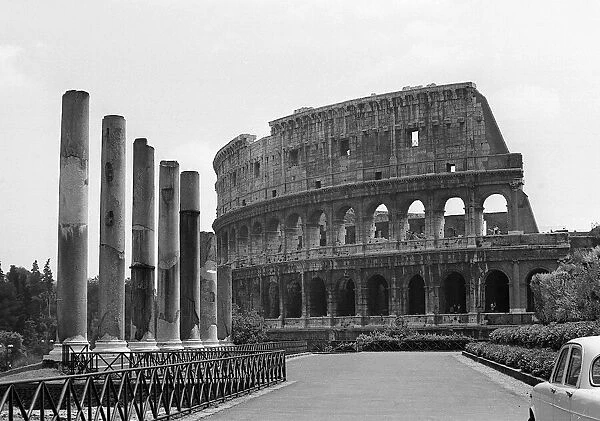 Italy Rome Exterior view of The Colosseum