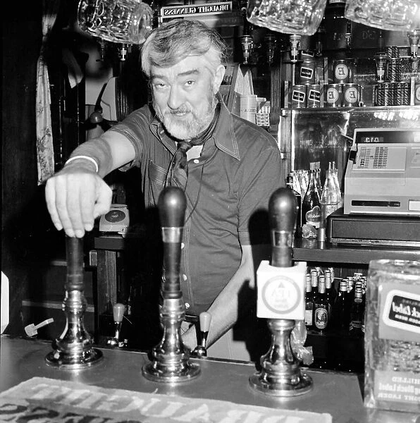 Ivan Beavis, a Coronation Street actor, working as a barman in the Harrow off Fleet