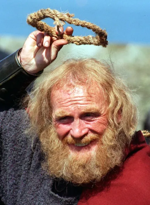 Framed Print : Ivanhoe Photo call at Blackness Castle James Cosmo who plays Cedric of Rotherwood holding Framed Print : Ivanhoe Photo call at Blackness Castle James Cosmo who plays Cedric of Rotherwood holding