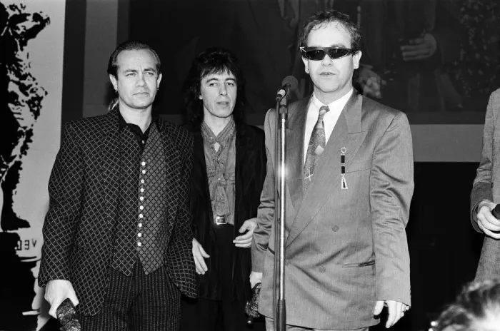 Framed Print : The Ivor Novello Awards at Gorsvenor House, London. Pictured, on stage Elton John Framed Print : The Ivor Novello Awards at Gorsvenor House, London. Pictured, on stage Elton John