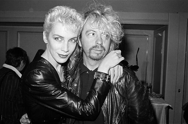 The Ivor Novello Awards. Pictured, Annie Lennox and Dave Stewart of Eurythmics