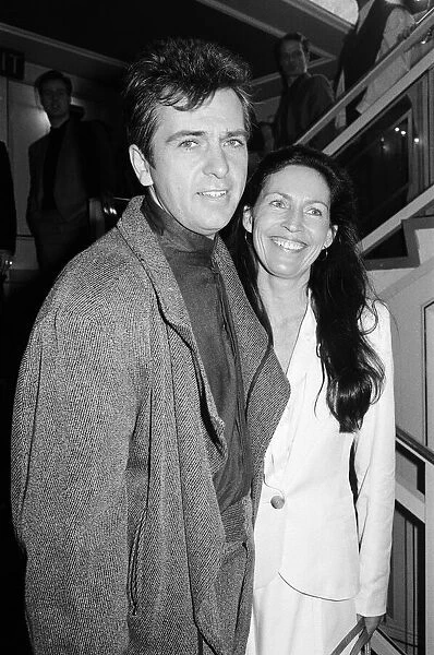 The Ivor Novello Awards. Pictured, Peter Gabriel and guest. London, 15th April 1987