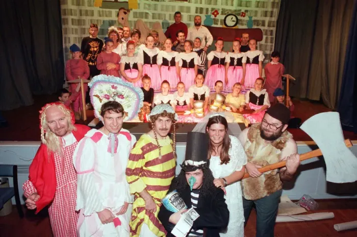 Framed Print : Jack and the Beanstalk Panto at St Lukes. Teesside, 5th December 1994 Framed Print : Jack and the Beanstalk Panto at St Lukes. Teesside, 5th December 1994