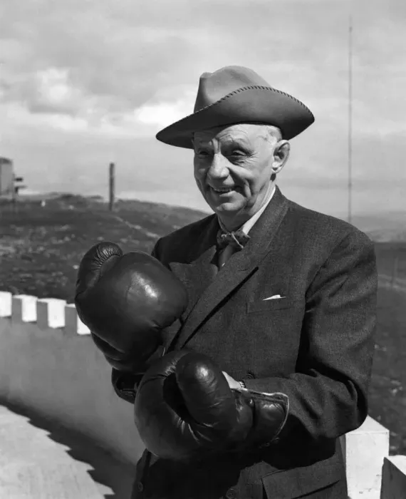 Framed Print : Jack Beynon of Fresco, California a retired boxing promotor visits Randy Framed Print : Jack Beynon of Fresco, California a retired boxing promotor visits Randy