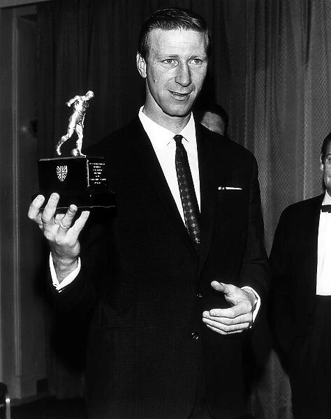 Jack Charlton Football player of Leeds United - May 1967 with the award for Player