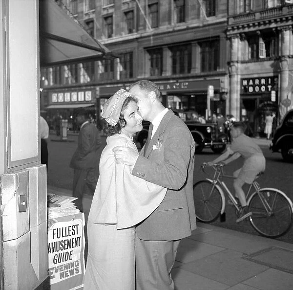Jack and Jane Masters seen here showing their affection for each other Circa 1960